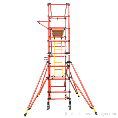 High Voltage Corrosion Resistant Insulated Fiberglass Scaffolding with Wheels